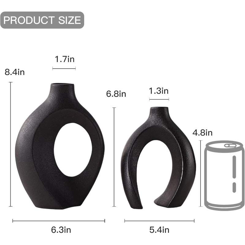 Nestled In A Hollow Ceramic Vase, Black
