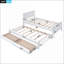 Lit plateforme simple en pin massif avec lit gigogne Tiroirs - Aucun sommier requis, blanc pour chambres à coucher / chambres d'amis
