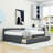 Full Upholstered Sofa Daybed with Drawers-889739985