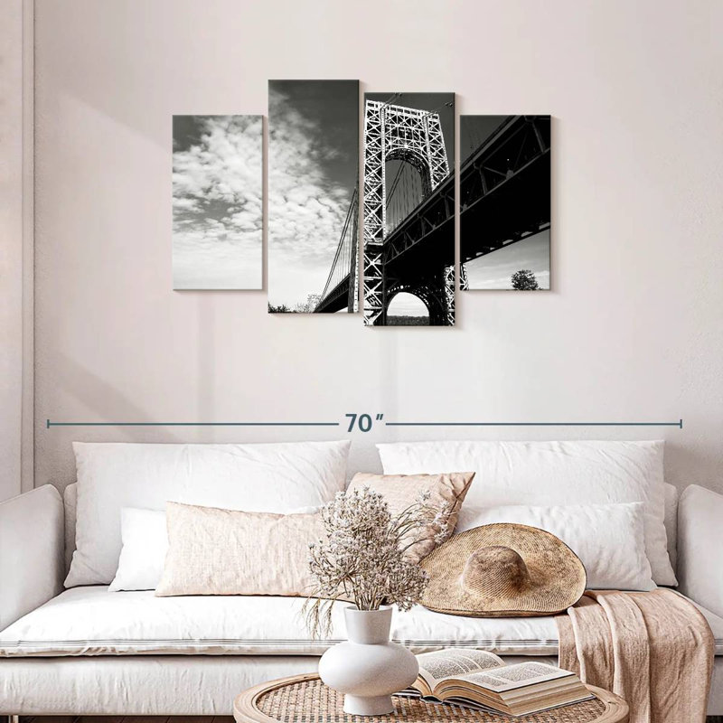 Lilie George, pont de Washington, BW, H 27 po x l 43 po