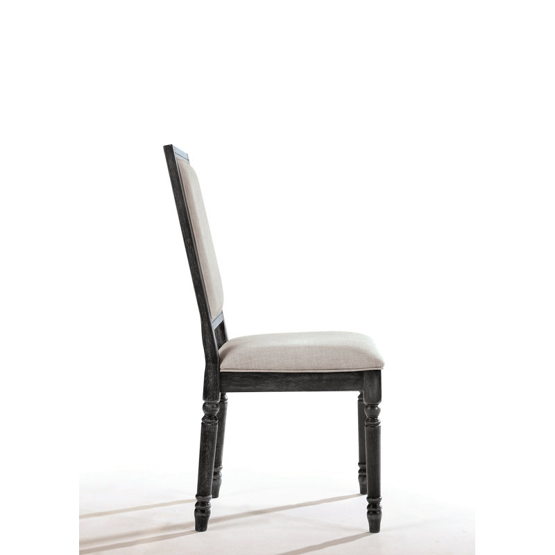 Chaise d'appoint en lin (ensemble de 2)