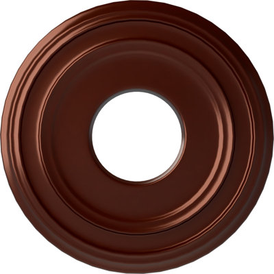 Endurathane Classic Ceiling Medallion, 12 3/8"OD x 4"ID x 1 1/8"P (Fits Canopies up to 7 1/4"), Hand-Painted Antique Copper Finish