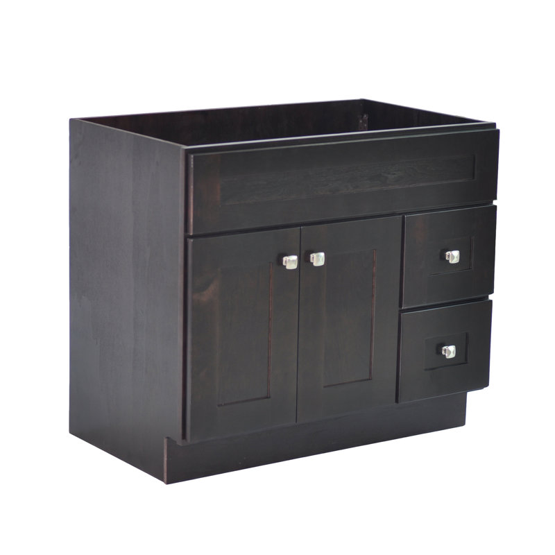 Brookings 36 Inch Bathroom Vanity, Ready to Assemble, Solid Wood, Sherwin Williams – Design House, 587097, Espresso