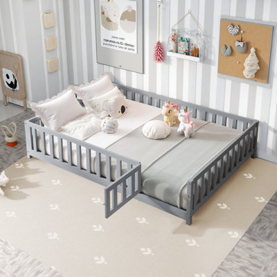 Brizo Montessori Floor Bed With Fence, Safe And Stylish