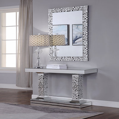 Console avec miroir et fausses pierres précieuses