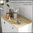 Solid Wood Countertop Sideboard with 2 Drawers, Doors, and Adjustable Shelf for Modern Kitchen Storage and Coffee Bar