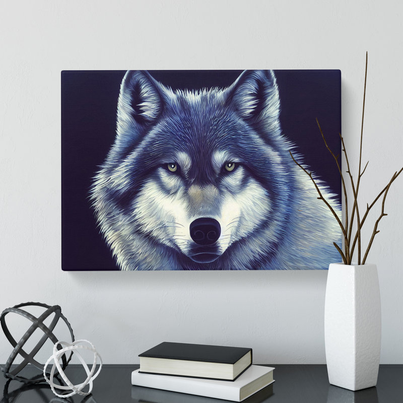 Wolf Portrait Vol.5 - Wrapped Canvas, 35cm H x 50cm W x 3cm D