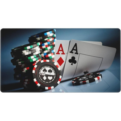 Large Rubber Mouse Pad, Desk Mat with Non-Slip Base, 15.7 x 31.5 in