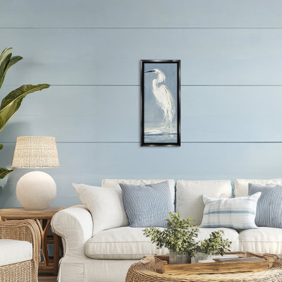 «Calm Egret Faceing Left Floater», art mural par Sally Swatland