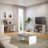 39" Grey And White Solid Console Table