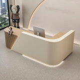 Modern Minimalist L-Shaped Corner Company Reception Desk