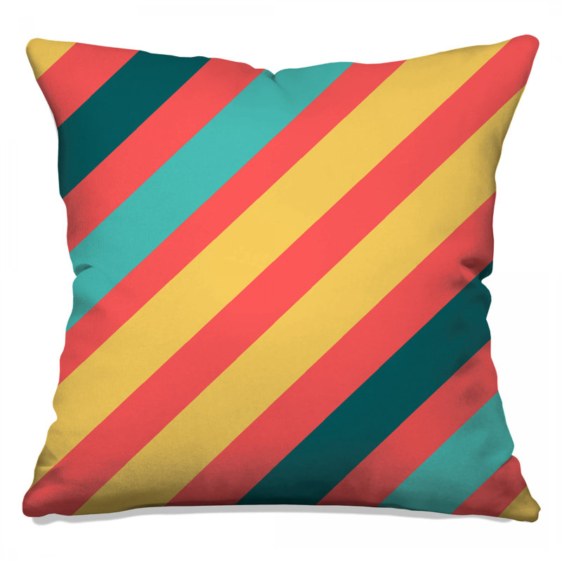 Coussins décoratifs à rayures diagonales, 20 x 20 pouces