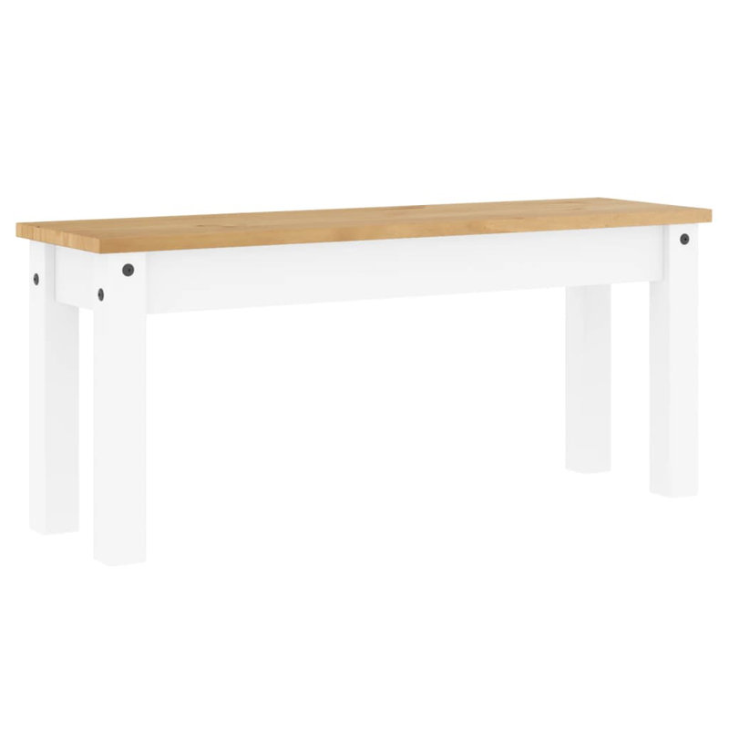 Landrienne Solid Wood Bench, White