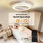 Ventilateur de plafond intelligent à intensité variable RVB Makaiyla 20 po avec télécommande / application / commande vocale, 6 vitesses, minuterie, moteur à courant continu silencieux-478320862