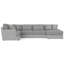 Titan - Canapé modulaire 3 pièces avec sièges confortables et 9 coussins décoratifs inclus-99403305