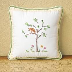 Weathers Embroidered Cotton Blend Throw Pillow
