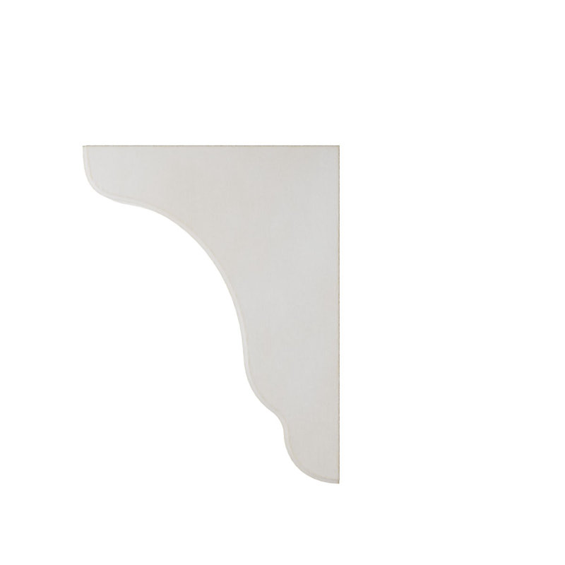 Support décoration rétro en bois Plymouth, H 9,5 po x l 1,75 po x P 7,25 po, Blanc craie cendré