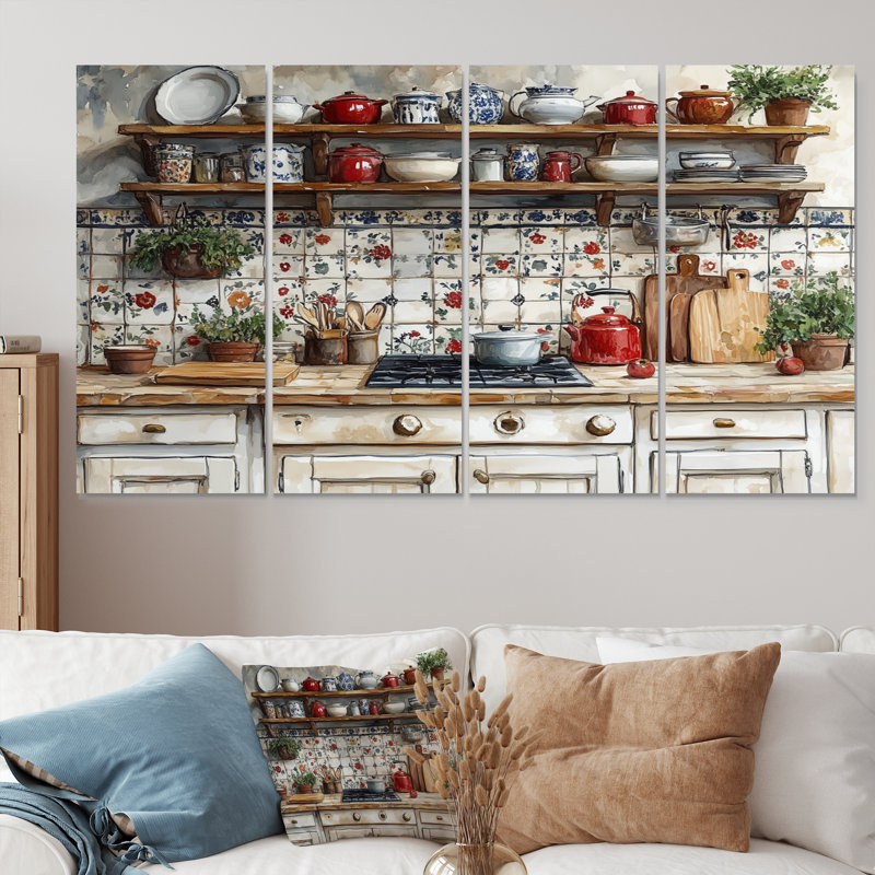Country Kitchen Rustic Dream II - Ensemble de décoration murale de cuisine, H 32 po x l 64 po