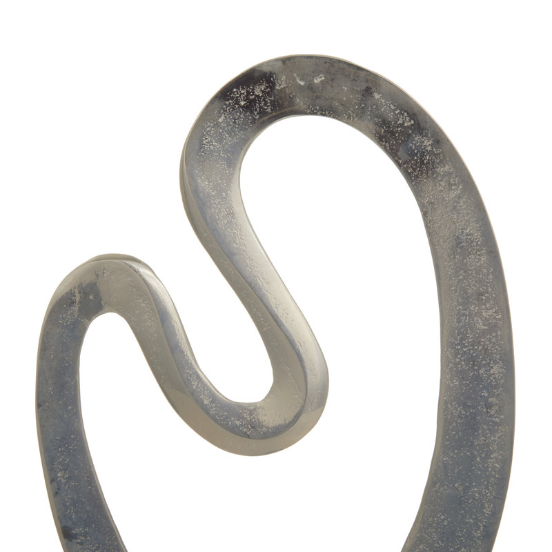 Andere 2 Piece Metal Sculpture Set, Silver