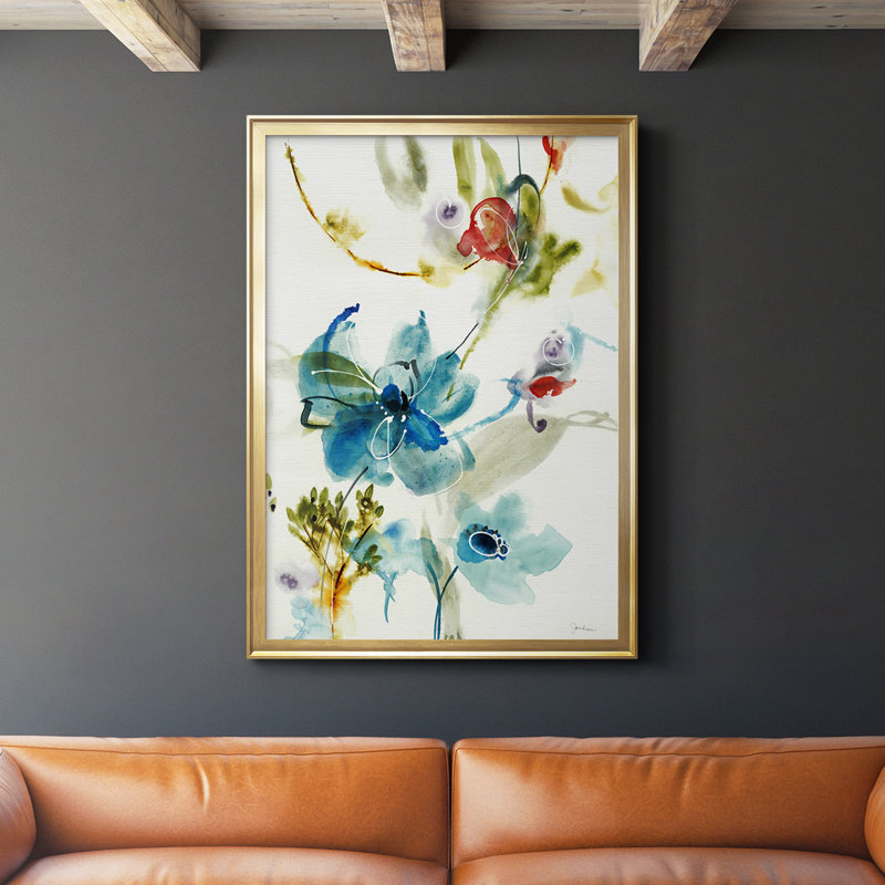 «Color Of Summer I», toile encadrée de qualité supérieure - prête à être accrochée, H 42,5 po x l 30,5 po, Or