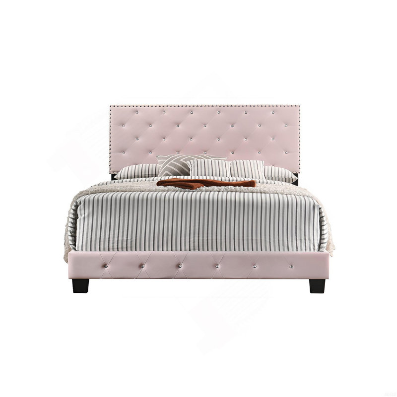 Structure de lit moderne avec tête de lit pour la chambre à coucher