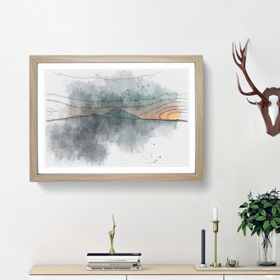 Mountain in Whistler Canada in Abstract - Framed Print