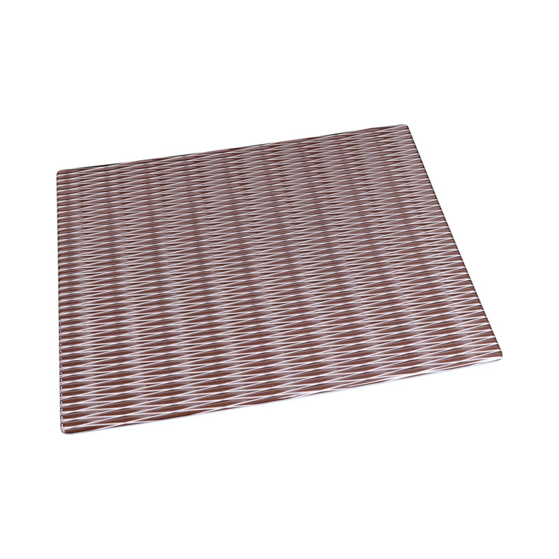 Elite Global Solutions Melamine Tray, 0.75" H x 12.75" W x 9.88" D, White/Chocolate Decal