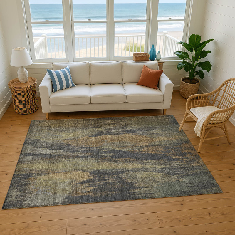 Premium Machine Washable Lampkins AMF1648 Abstract Rug, Rectangle 2'6" x 3'10"