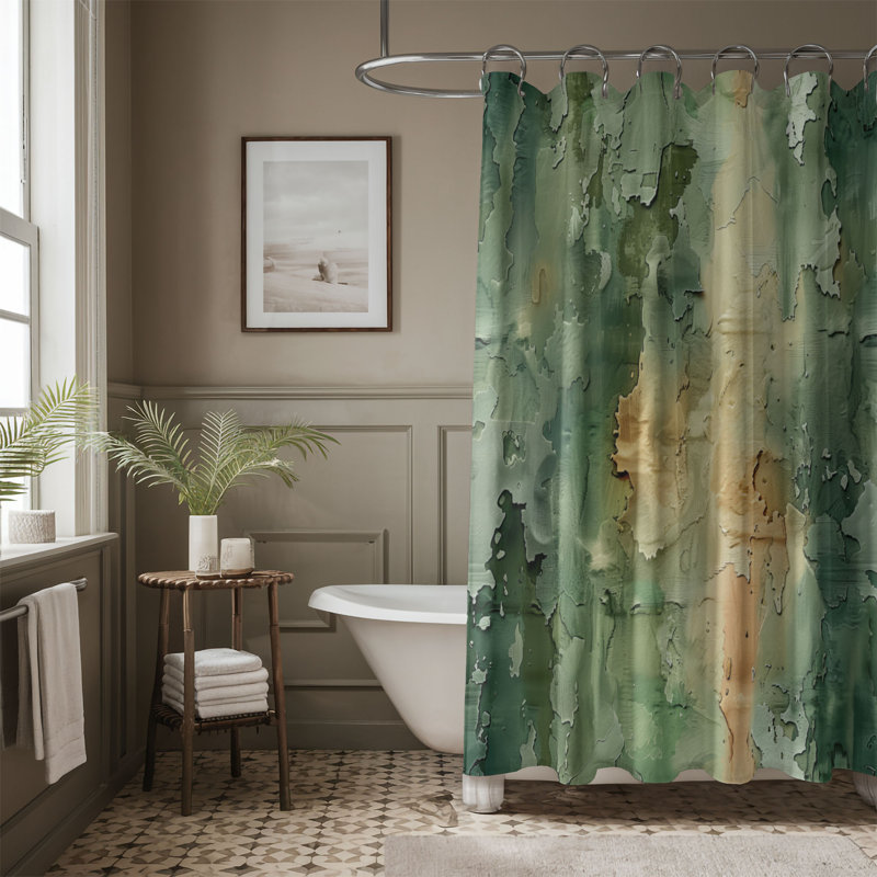Paint Shades - Rideau de douche Premium, H 74 po x l 71 po