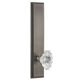 Grandeur Carré Tall Plate Privacy with Biarritz Door Knob
