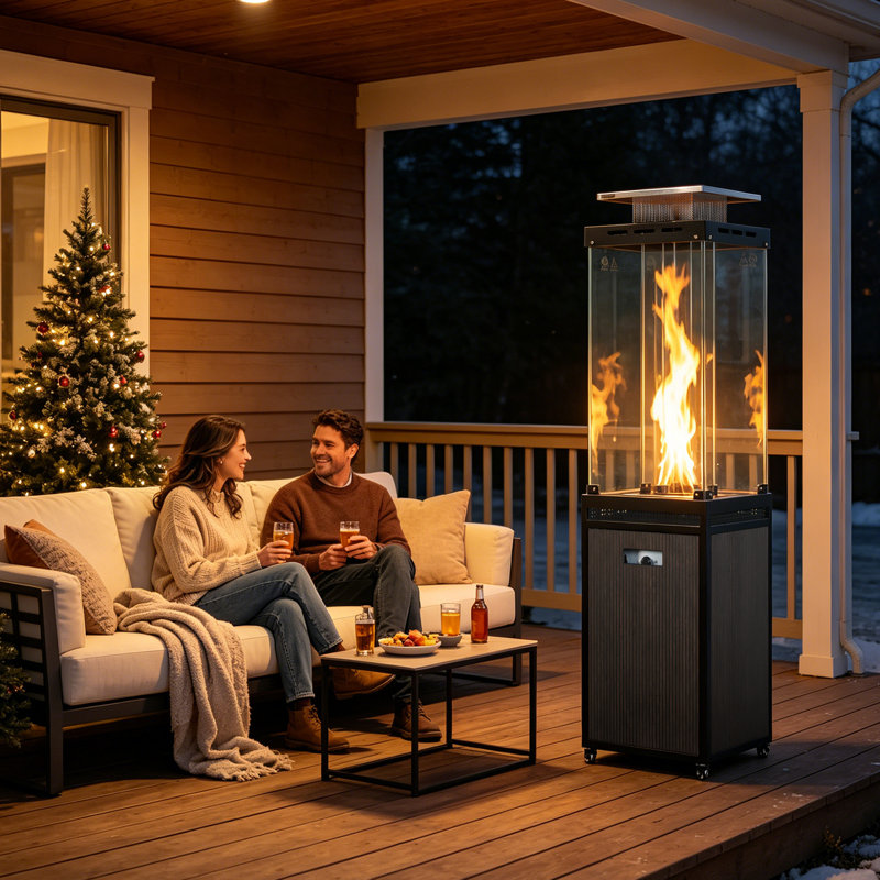 Chauffe-terrasse au propane 41 000 BTU, Brun pierre rustique