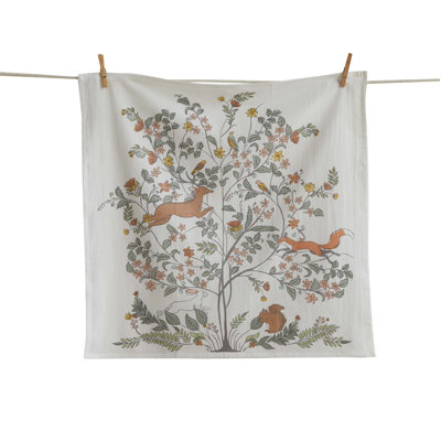Artisona Tree of Life Flour Sack Dish Towel, Machine Washable Kitchen Textile for Everyday Use.