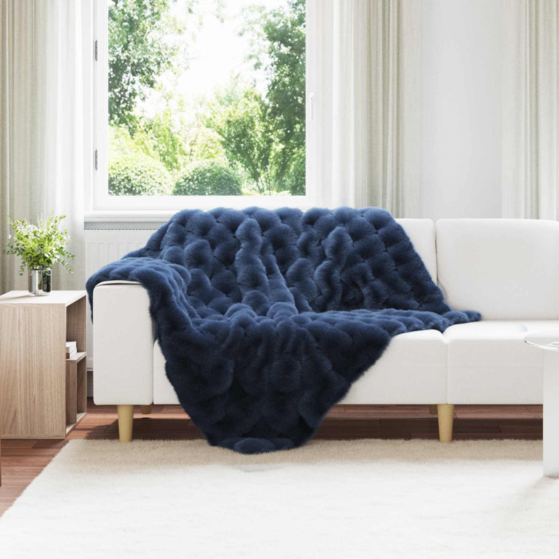 1-36 Throw Blanket, Marine Blue, 130cm x 150cm