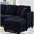 Dark Blue Sectional 7 Microfiber With Soft Velvety Touch High Skin- Cushions Two Cup Holders Solid Wood Frame For Long-Term Durability