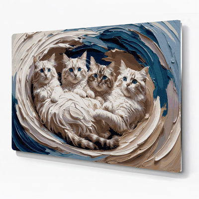 Cats Ragdoll Gray Metal Wall Art