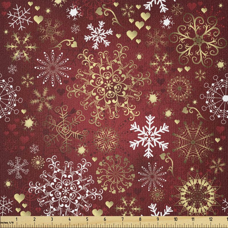 Dervil Christmas Hearts and Swirls Multi-Purpose Fabric