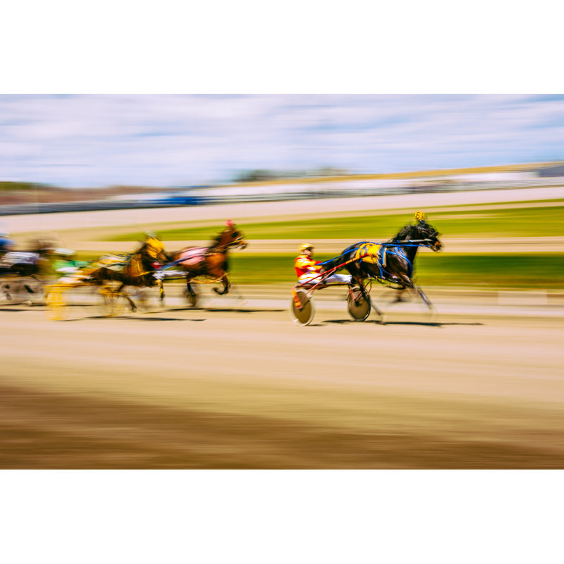 Horse Racing by Instants - Wrapped Canvas Print, 30cm H x 46cm W
