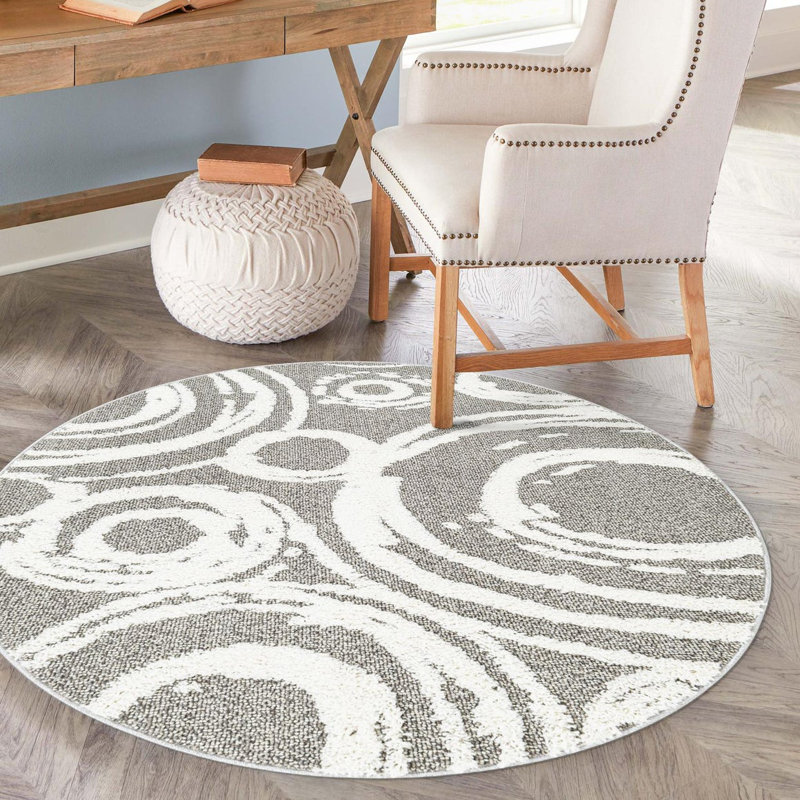 Abstract Indoor Rug, Round 7'10"
