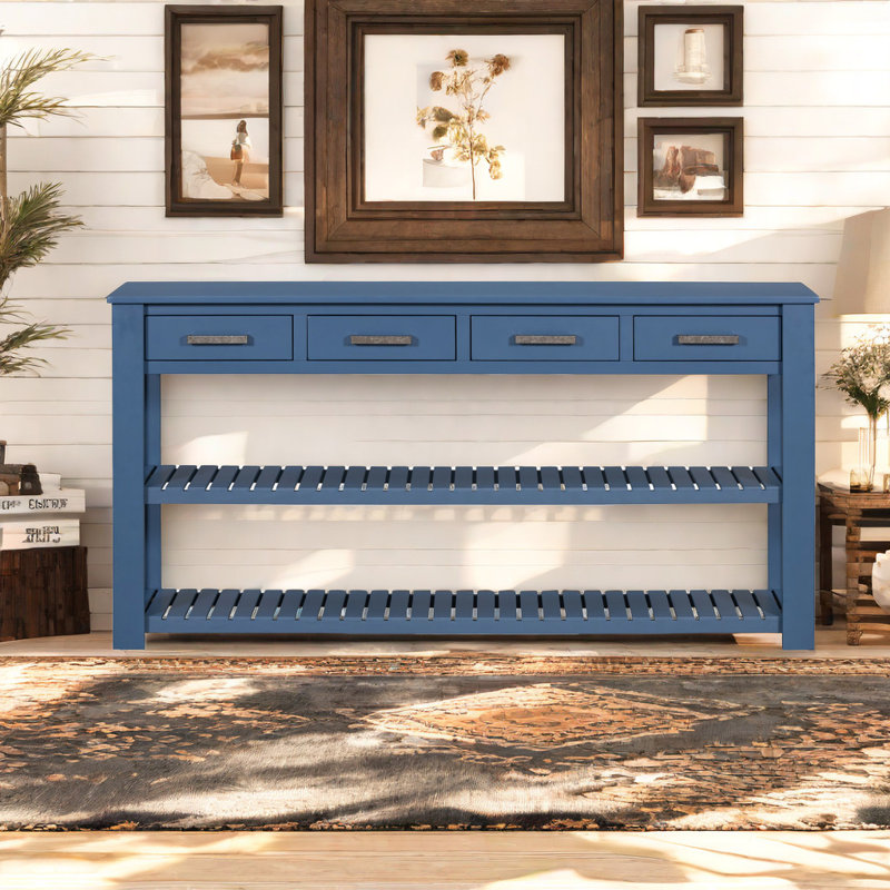 Brazzeal 62.2 " W Console Table, Blue