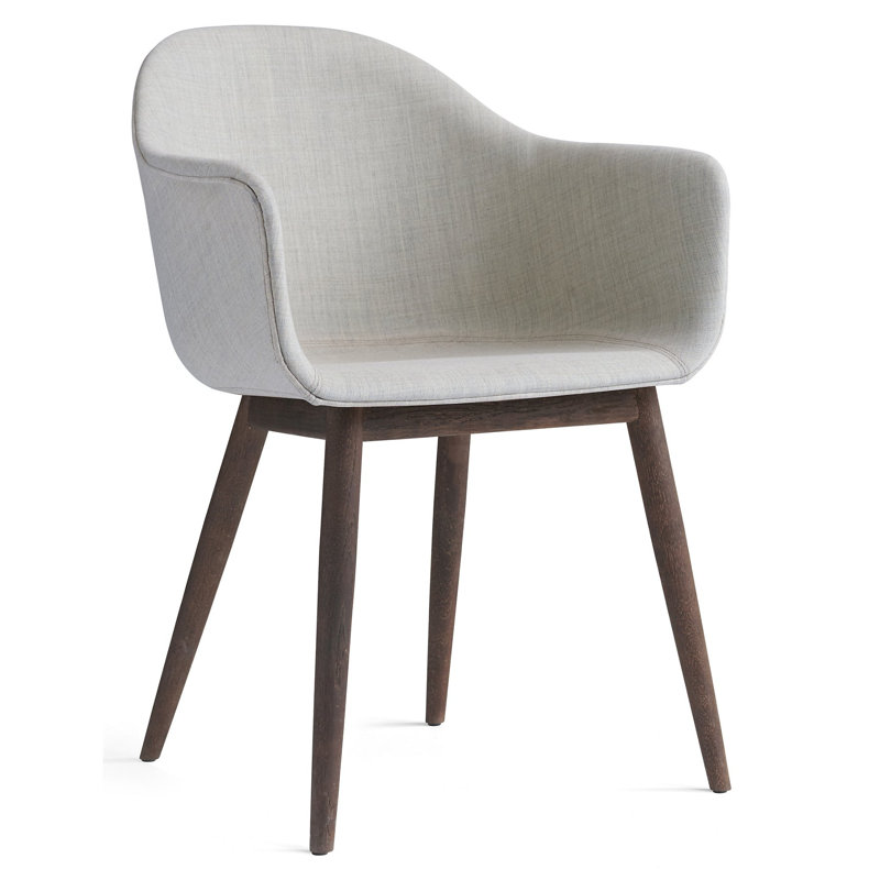 Harbour Upholstered Arm Chair, Dark Stained Oak, Fiord 2 961 Wool