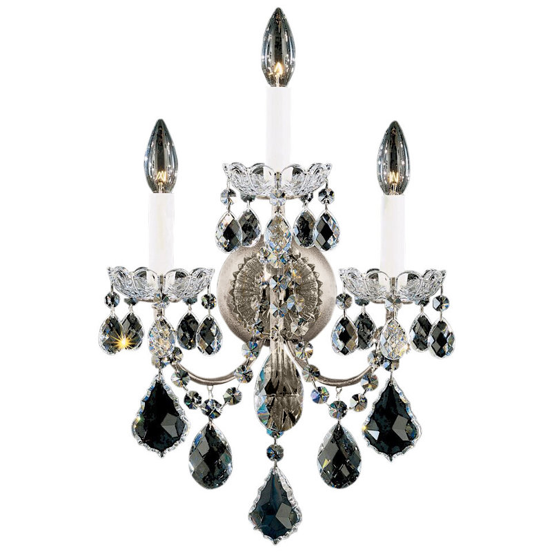 New Orleans Candle Wall Light, Clear Heritage, Heirloom Gold