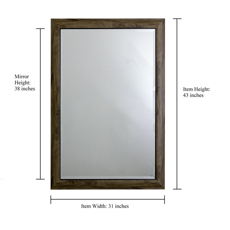 Romang Flat Mirror, 43" H x 31" W