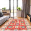 One-of-a-Kind Rectangle 6'4" X 9'9" New Age Wool Area Rug in Blue/Red/Beige