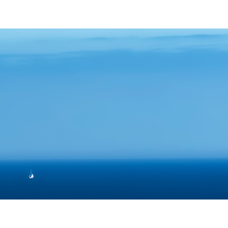 Boat Upon The Ocean Print by Tom Kostes, 25.25" H x 31.25" W