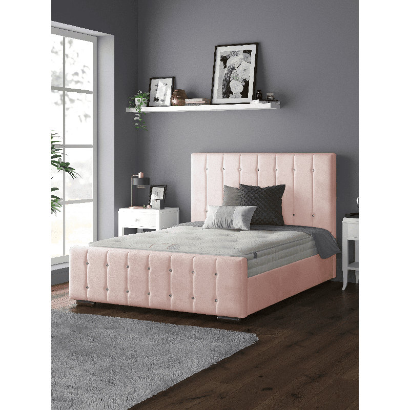 Chico Upholstered Bed, Pink, Single (3')