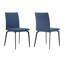 Chaises de salle à manger en tissu et métal bleu Lyon - ensemble de 2