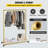 Zoba 47.2'' Rolling Industrial Pipe Clothing Rack