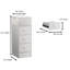 Narrow Bedside Table with 3 Drawers, White Slim Bedside Cabinet with UK Charging Station 2AC/2USB, Wooden Storage Corner Cabinet for Bedroom Living Room Sofa Side, UK Plug
