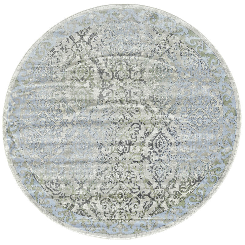 Deakins Oriental Indoor Rug, Round 8'