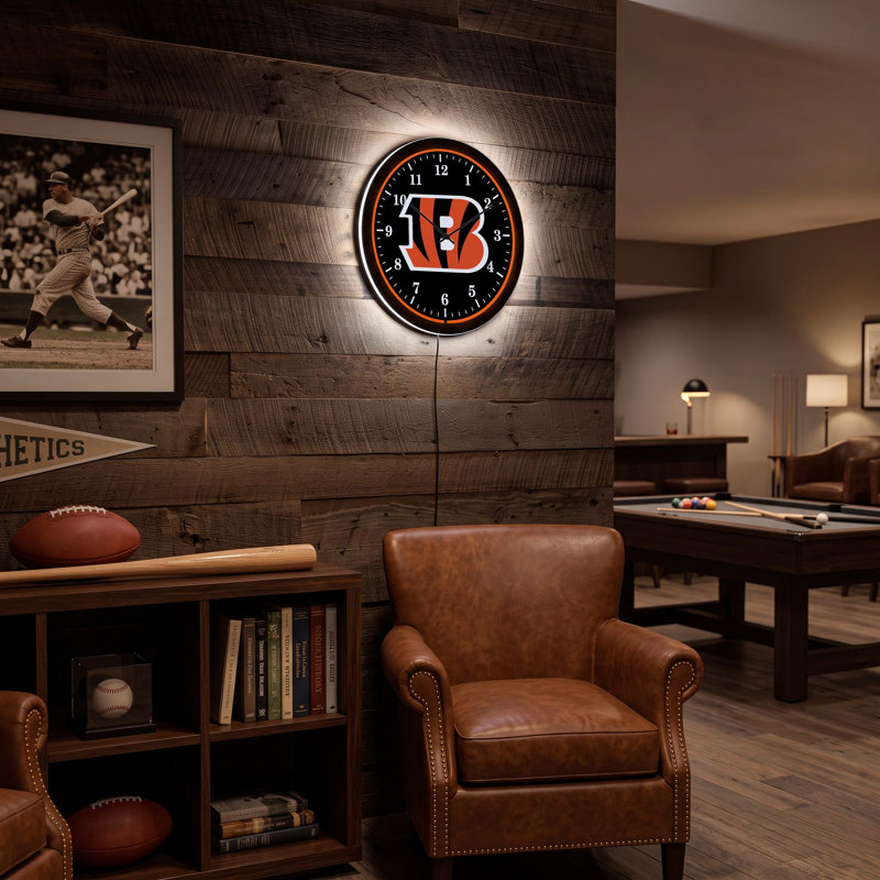 Acrylic Analogue Wall Clock, Cincinnati Bengals